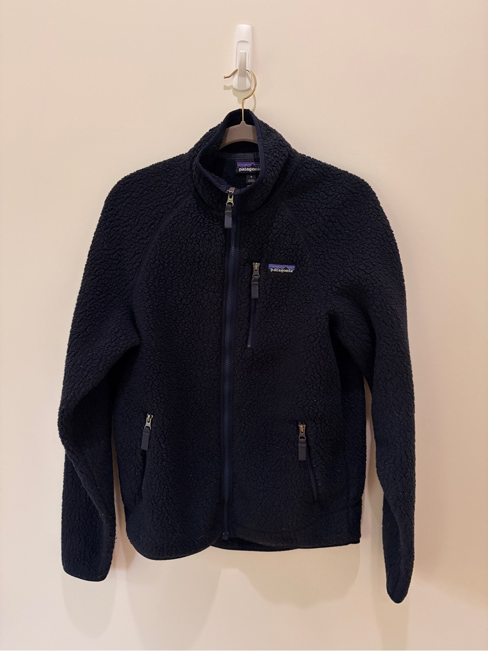 Patagonia Men's Navy Black Full-Zip Retro Pile Fleece